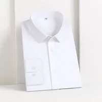 Shirt Men's DP Ready-to-Wear Non-Ironing Pure Cotton Anti-Wrinkle Solid Color Business Wear Cotton White Short Sleeve Shirt Men's Wholesale main image 2
