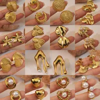 1 Pair Elegant Glam Heart Shape 304 Stainless Steel Ear Studs main image 1