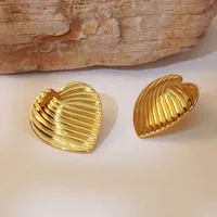 1 Pair Elegant Glam Heart Shape 304 Stainless Steel Ear Studs main image 2