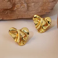 1 Pair Elegant Glam Heart Shape 304 Stainless Steel Ear Studs main image 5