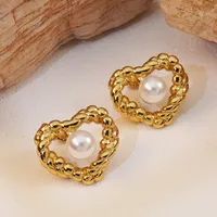 1 Pair Elegant Glam Heart Shape 304 Stainless Steel Ear Studs sku image 9