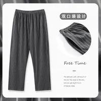 2025 Outer Wear Men's Pajama Trousers Autumn And Winter Cotton Trousers Thin Loose Plus Size Casual Homewear Pants Pajamas main image 1