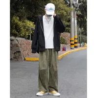 Casual Trousers Men's Spring And Autumn Loose Straight Corduroy Student Wide-Leg Pants Trendy Korean Style Mopping Harem Pants main image 5