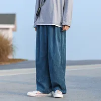 Casual Trousers Men's Spring And Autumn Loose Straight Corduroy Student Wide-Leg Pants Trendy Korean Style Mopping Harem Pants sku image 9