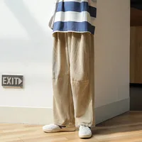 Casual Trousers Men's Spring And Autumn Loose Straight Corduroy Student Wide-Leg Pants Trendy Korean Style Mopping Harem Pants sku image 15