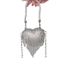 Women's Mini Plastic Metal Heart Shape Streetwear Tassel Heart-shaped Magnetic Buckle Crossbody Bag main image 5