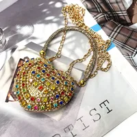 Women's Mini Plastic Metal Heart Shape Streetwear Tassel Heart-shaped Magnetic Buckle Crossbody Bag sku image 14