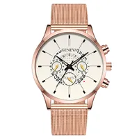 Simple Style Streetwear Color Block Buckle Quartz main image 4