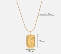 Vintage Style Star Moon Titanium Steel Plating Women's Pendant Necklace main image 3