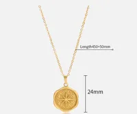 Vintage Style Star Moon Titanium Steel Plating Women's Pendant Necklace main image 2