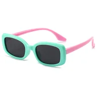 Retro Color Block Acrylic Square Full Frame Glasses sku image 3