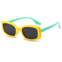 Retro Color Block Acrylic Square Full Frame Glasses sku image 5