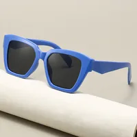 Streetwear Solid Color Ac Square Full Frame Glasses main image 1