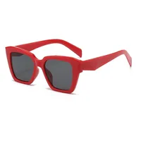 Streetwear Solid Color Ac Square Full Frame Glasses main image 4
