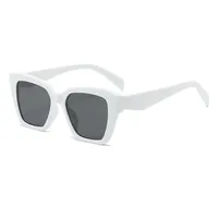 Streetwear Solid Color Ac Square Full Frame Glasses sku image 7