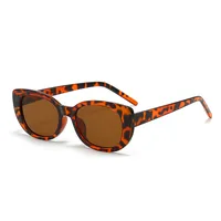 Classic Style Geometric Leopard Ac Cat Eye Full Frame Glasses sku image 3