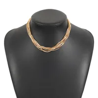 Vintage Style Classic Style Solid Color Iron Plating Women's Layered Necklaces sku image 1
