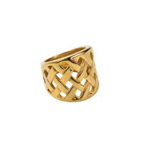 Classic Style Irregular Geometric 304 Stainless Steel Plating 18K Gold Plated Women's Rings main image 5