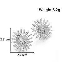 1 Pair Modern Style Sun Water Droplets Bow Knot Plating Titanium Steel Ear Studs sku image 5
