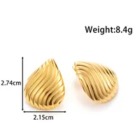 1 Pair Modern Style Sun Water Droplets Bow Knot Plating Titanium Steel Ear Studs sku image 6