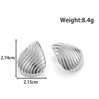 1 Pair Modern Style Sun Water Droplets Bow Knot Plating Titanium Steel Ear Studs sku image 2