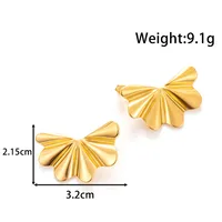 1 Pair Modern Style Sun Water Droplets Bow Knot Plating Titanium Steel Ear Studs sku image 7