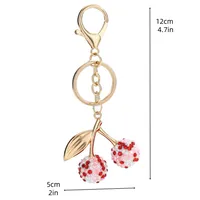 Modern Style Classic Style Cherry Arylic Bag Pendant Keychain main image 2
