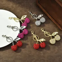 Modern Style Sweet Cherry Alloy Women's Bag Pendant Keychain main image 1
