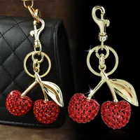 Modern Style Sweet Cherry Alloy Women's Bag Pendant Keychain main image 4