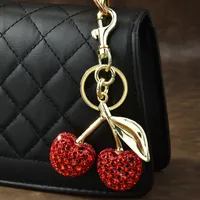 Modern Style Sweet Cherry Alloy Women's Bag Pendant Keychain main image 3