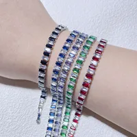 IG Style Geometric Copper Inlay Zircon 14K Gold Plated Women's Bracelets main image 4