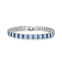 IG Style Geometric Copper Inlay Zircon 14K Gold Plated Women's Bracelets sku image 4