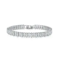 IG Style Geometric Copper Inlay Zircon 14K Gold Plated Women's Bracelets sku image 5
