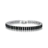 IG Style Geometric Copper Inlay Zircon 14K Gold Plated Women's Bracelets sku image 8