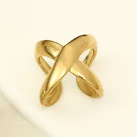 Classic Style Geometric 304 Stainless Steel Plating Unisex Open Rings sku image 13