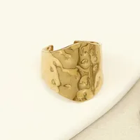 Classic Style Geometric 304 Stainless Steel Plating Unisex Open Rings sku image 12