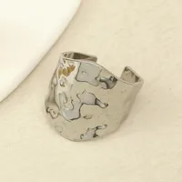 Classic Style Geometric 304 Stainless Steel Plating Unisex Open Rings sku image 7