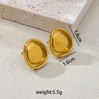 1 Pair Modern Style Classic Style Water Droplets Heart Shape Plating 304 Stainless Steel Ear Studs sku image 1