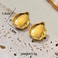 1 Pair Modern Style Classic Style Water Droplets Heart Shape Plating 304 Stainless Steel Ear Studs sku image 4