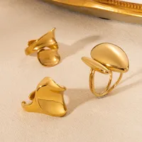 French Style Modern Style Irregular Snake 304 Stainless Steel Plating 18K Gold Plated Women's Open Rings main image 2