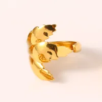 French Style Modern Style Irregular Snake 304 Stainless Steel Plating 18K Gold Plated Women's Open Rings sku image 3