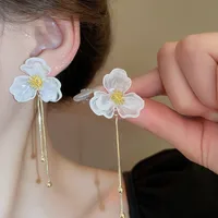 1 Pair Elegant Sweet Flower Bow Knot Imitation Pearl Drop Earrings Ear Studs sku image 10