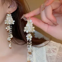 1 Pair Elegant Sweet Flower Bow Knot Imitation Pearl Drop Earrings Ear Studs sku image 27