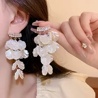 1 Pair Elegant Sweet Flower Bow Knot Imitation Pearl Drop Earrings Ear Studs sku image 29