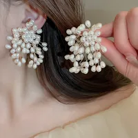 1 Pair Elegant Sweet Flower Bow Knot Imitation Pearl Drop Earrings Ear Studs sku image 38