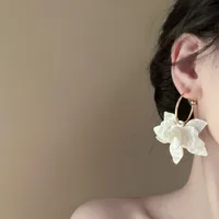 1 Pair Elegant Sweet Flower Bow Knot Imitation Pearl Drop Earrings Ear Studs sku image 20