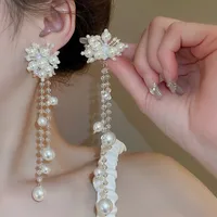 1 Pair Elegant Sweet Flower Bow Knot Imitation Pearl Drop Earrings Ear Studs sku image 36