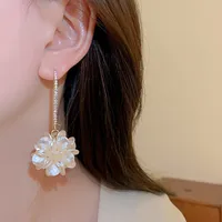 1 Pair Elegant Sweet Flower Bow Knot Imitation Pearl Drop Earrings Ear Studs sku image 17