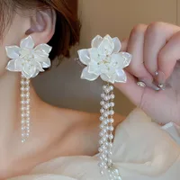 1 Pair Elegant Sweet Flower Bow Knot Imitation Pearl Drop Earrings Ear Studs sku image 25