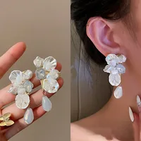 1 Pair Elegant Sweet Flower Bow Knot Imitation Pearl Drop Earrings Ear Studs sku image 30